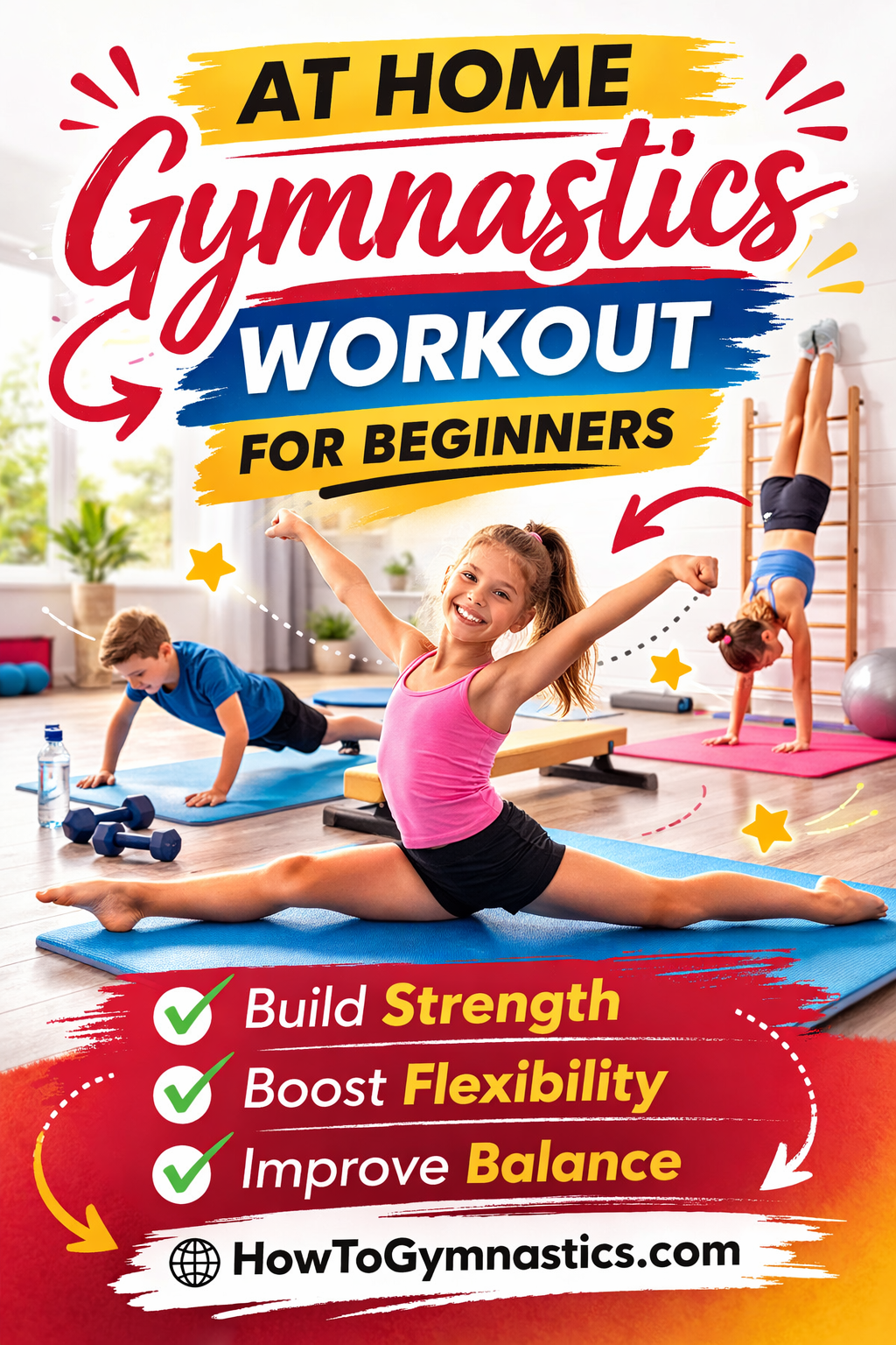 At Home Gymnastics Workout for Beginners